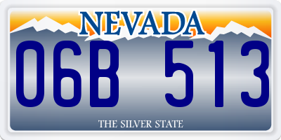 NV license plate 06B513