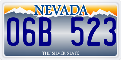 NV license plate 06B523