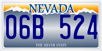 NV license plate 06B524
