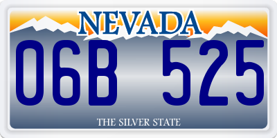 NV license plate 06B525