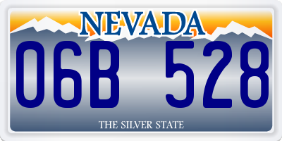 NV license plate 06B528