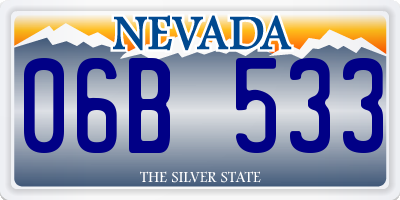 NV license plate 06B533