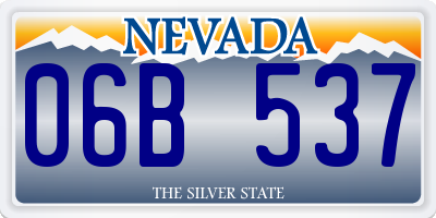 NV license plate 06B537