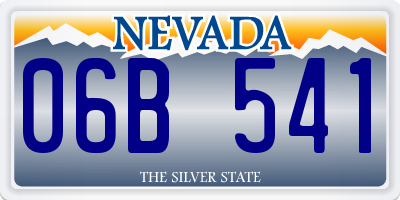 NV license plate 06B541