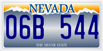 NV license plate 06B544