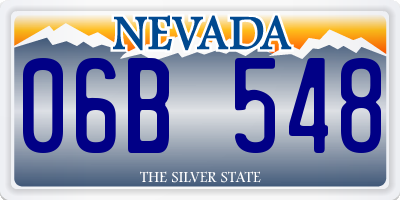 NV license plate 06B548