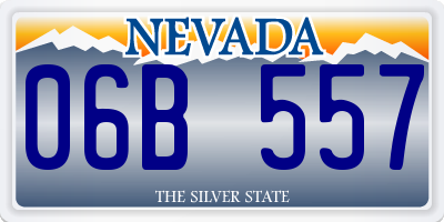 NV license plate 06B557