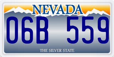 NV license plate 06B559