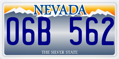NV license plate 06B562