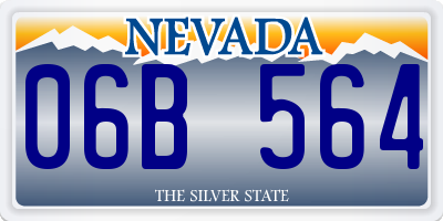 NV license plate 06B564