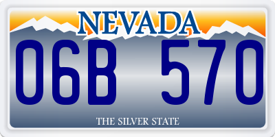 NV license plate 06B570