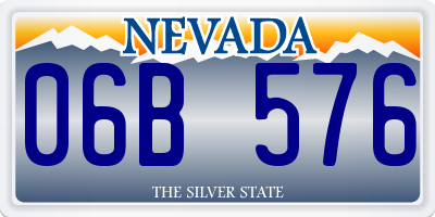 NV license plate 06B576