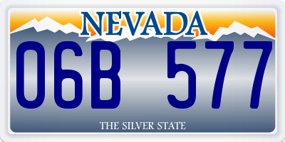 NV license plate 06B577