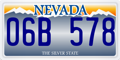 NV license plate 06B578