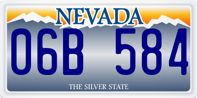 NV license plate 06B584