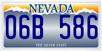NV license plate 06B586