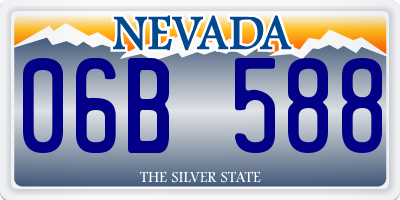 NV license plate 06B588