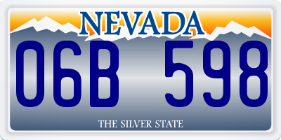 NV license plate 06B598