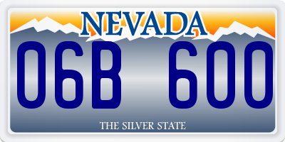 NV license plate 06B600
