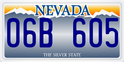 NV license plate 06B605