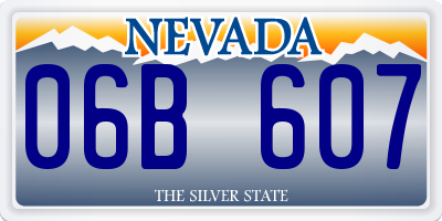 NV license plate 06B607