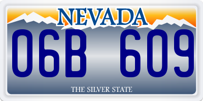 NV license plate 06B609