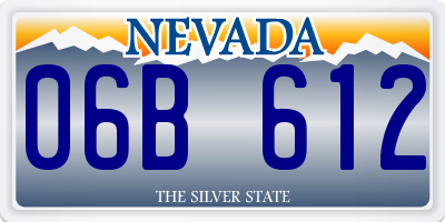 NV license plate 06B612