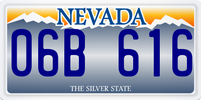 NV license plate 06B616