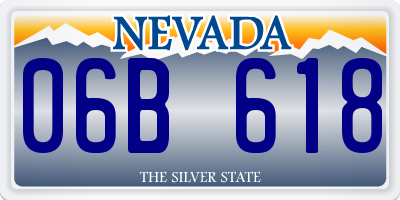 NV license plate 06B618