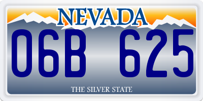 NV license plate 06B625