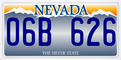 NV license plate 06B626