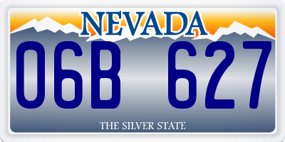 NV license plate 06B627