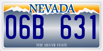 NV license plate 06B631