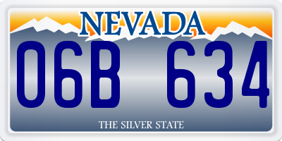 NV license plate 06B634