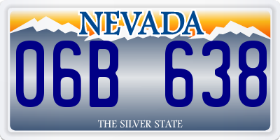 NV license plate 06B638