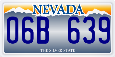 NV license plate 06B639