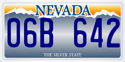 NV license plate 06B642