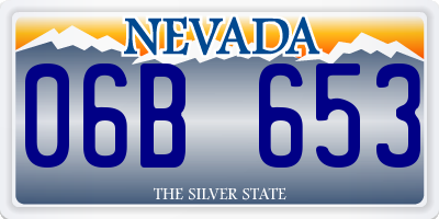 NV license plate 06B653