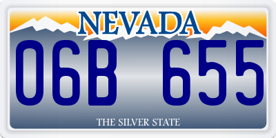 NV license plate 06B655