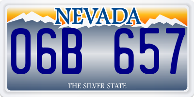 NV license plate 06B657