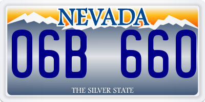 NV license plate 06B660