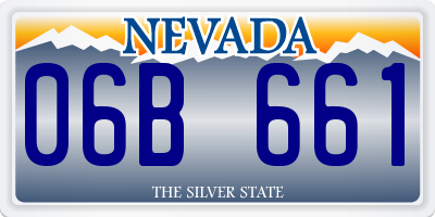 NV license plate 06B661