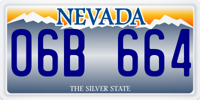 NV license plate 06B664