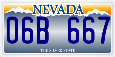 NV license plate 06B667
