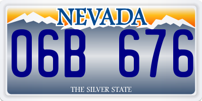 NV license plate 06B676