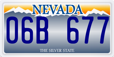 NV license plate 06B677