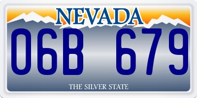 NV license plate 06B679