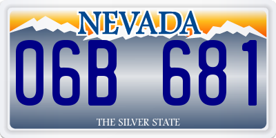 NV license plate 06B681