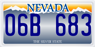 NV license plate 06B683