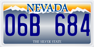 NV license plate 06B684